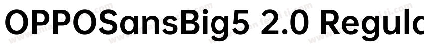OPPOSansBig5 2.0 Regular字体转换